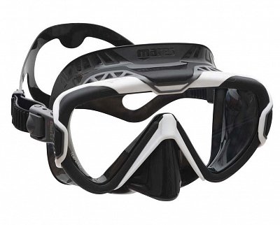 Potápěčská Maska + Suchý Šnorch + Druhý Rám - Mares PURE WIRE SET Černá - Bílá Černo - Červený rám