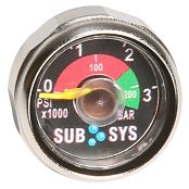 Spare Air ručičkový manometr (tlakoměr) DIAL GAUGE PSI + BAR